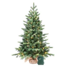 Cdc30t-315t-70l Liguanow 3ft Pre-lit Mini Christmas Tree Artificial Nordic Spruce Small Table Top Chri