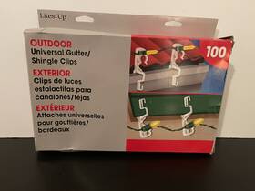 Lites Up 681884133628 Outdoor Universal Gutter Clips 78 Total Holds Christmas Lights