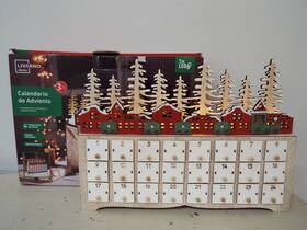 Livarno Home 055334309196 Christmas Advent Calendar Led Lighted Wood Lidl Countdown Trees