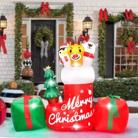 Lizhoumil 955581730201 8ft Christmas Inflatable Outdoor Decoration Animal In Xmas Stock Inch