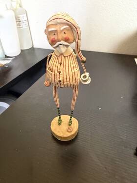 22122 Lori Mitchell Esc Figurine Santa Claus Christmas - Late Night Snack