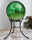 Ltmyyuguqf General Mercury Glass Lighted Green Gazing Ball With Stand