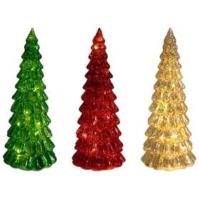 Lumabase 715844129038 Battery Operated Led Christmas Trees - Set Of 3