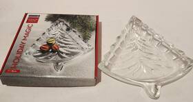 4e6112 Luminarc Holiday Magic Christmas Tree Candy Dish - Made In The Usa By 7 Inch W