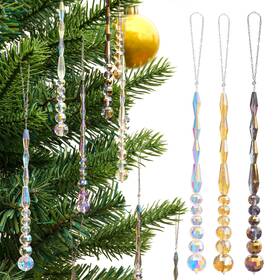 Licicle-048 Lumiti 16 Pcs Christmas Tree Ornaments Crystal Icicle Decorations Glass