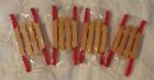 Lv9847 Lillian Vernon Lot Of Vnt New Wooden Sled Christmas Ornament