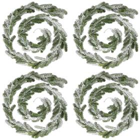 Yin100-6bh-dert7-9 Lyrow 4 Pcs Christmas Garlands Pine Garland Artificial Winter Snowy Greenery