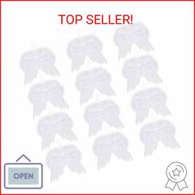 Lystaii Win-win-2022 12pcs Angel Feather Wings Ornament For Crafts Mini Christmas
