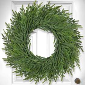 L-hs-s086-2-3 Lznpa 26 Inch Christmas Wreaths For Front Door Real Touch Large Xmas Winter Pine Ce
