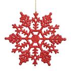 M101403 Vickerman Plastic Glitter Snowflake Red Per Box 762152010503