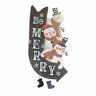 M2640 Christmas Arrow Wall Decor Wood Snowman Merry 885114403721