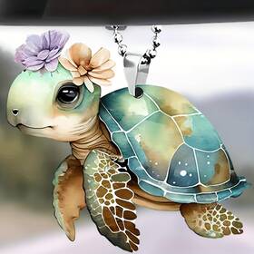 Us354-g Maciebelle Rear View Mirror Accessories Sea Turtle Gifts Christmas Ornament