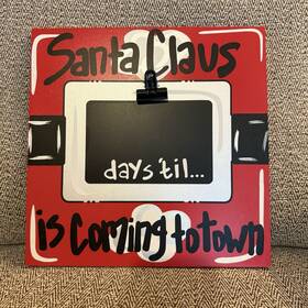 Magnolia Lane 683731150253 Christmas Countdown Sign Wall Mount Or Free Standing Santa Claus Is Coming