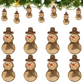 Qe-maitys-7433 Maitys 36 Wooden Snowman Ornaments For Christmas Tree Decor - Winter Farmhouse Cutouts