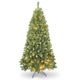 Makeatree 754197964194 6ft Pre-lit Christmas Tree 779 Branch Tips 300 Lights Artificial Green Xmas