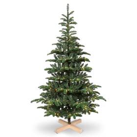 Makeatree 757539922197 7ft Prelit Christmas Tree Premium Green Spruce Artificial And 400 Led Lights