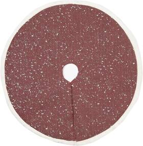 Ml21001ts20 Manor Luxe Snowing Christmas Treeskirt With Faux Fur Trim Large Red