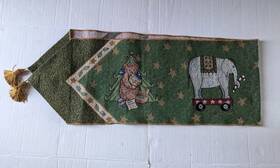 Ukct72 Manual Woodworkers & Weavers Inc. Christmas Warren Kimble Table Runner Tapestry Toys Green
