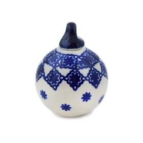 H4521o Manufaktura Polish Pottery Christmas Ball Ornament 3 Inch Its Snowing
