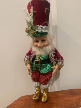 51-23676 Mark Roberts Christmas Elf Marching Band Hat 11 Inch Tall - Read Description