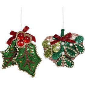 Mark Roberts 680036512410 Christmas 2023 Holly Berry Ornament 4-5 Inch Assortment Of 2