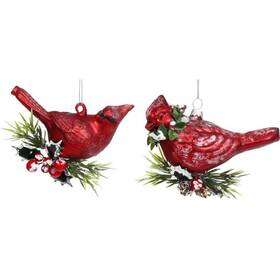 Mark Roberts 680036518122 Christmas 2023 Bird Ornament - 4.5 Inches Assortment Of 2 Whimsic