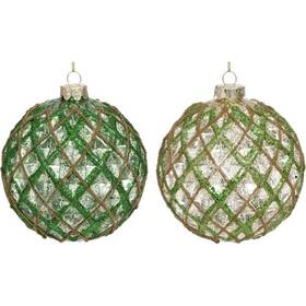 Mark Roberts 680036518313 Christmas 2023 Weave Ball Ornament 4 Assortment 2 Decorative