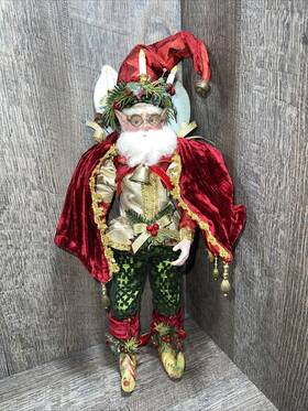 51-82392 Mark Roberts Christmas Tradition Fairy 17 Inch With Box Htf - Glasses Candles And Bells
