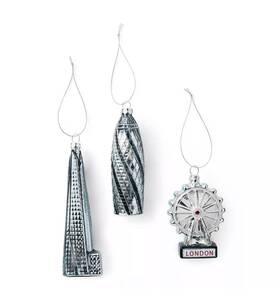 Marks And Spencer 045715172203 M&s 3 Christmas Ornaments The London Eye/the Shard/the Cherkin
