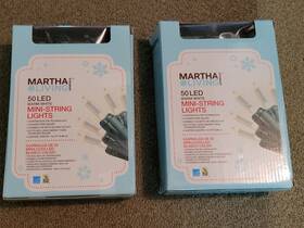 59106 Martha Stewart Two Living 50 Led Mini String Lights Holiday Christmas