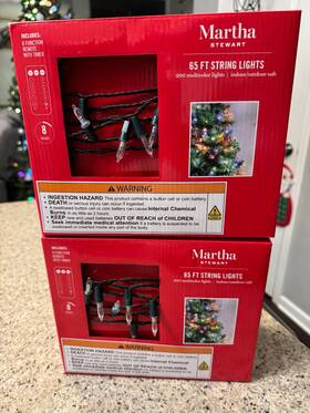 Martha Stewart Living 029944515500 2 String Christmas Lights 200 Led 65 Foot Multi Remote