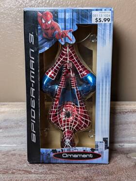 Marvel 795902990312 2007 Spider-man 3 Movie Hanging Up-side Down Christmas Ornament New
