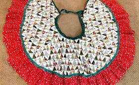 24855a Matilda Jane Christmas Holiday Tree Skirt Reversible Shabby Chic New
