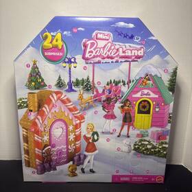 Jfy52 Mattel Mini Barbie Land Christmas Advent Calendar 24 Surprises Pieces New
