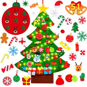 20200120 Max Fun Diy Felt Christmas Tree For Toddlers With 49 Ornaments Ti