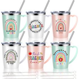 Lny-maxcheck-3678 Maxcheck 6 Pcs Christmas Teacher Appreciation Gifts Mugs Bulk 16oz Thank You
