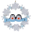 Maxora-pr271 Aimone Personalized Penguin Family With Snowflake Of Christmas Ornament