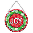 Suncatcher-mc322r-joy Mc322r Joan Baker Designs Hand Painted Christmas Ornament Original New