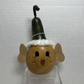 Wbe-aa6 Meadowbrook Gourds Meadowbrooke Gourd Primitive Handcrafted Christmas Elf Hat 6 Inch Hanging Ornament