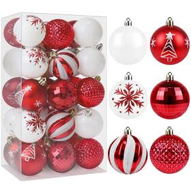 Cb001 Meinv Christmas Ornaments Balls - 30 Pcs 2.4 Inch Shatterproof Plastic Ba