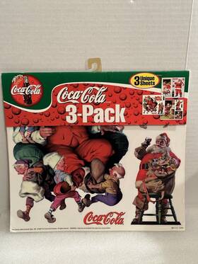 6360 Mello Smello Vintage 1999 Coca Cola Christmas Window Clings Decorations