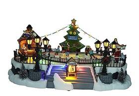 Me23-skate Melody Skating Christmas Village - Animated Musical Winter Snow With 7 Moving