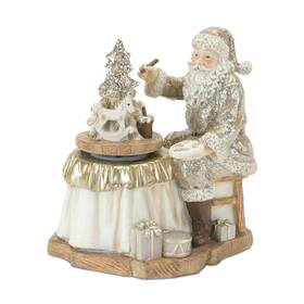 86809 Melrose Santa With Spinning Christmas Tree Set Of 2