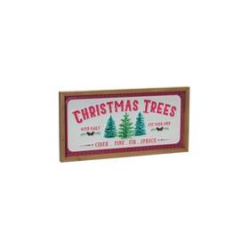 87580 Melrose Christmas Tree Sign 19.75 Inch L X 10 H Mdf/metal