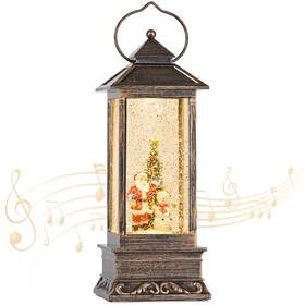 B09bn1q8p4 Melunar Christmas Snow Globe Lantern - Usb/battery Powered Swirling Glitter Decoration