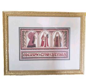 27904 Merilyn Gandre Marilyn Santa Around The World Art Print Victotian Framed 15x20 Christmas