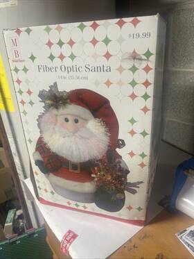 Merry Brite 045484822069 Fiber Optic Color Changing Lights Christmas Santa Claus Decoration