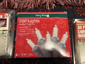 849069 Merry Brite Cvs 200 Holiday Lights Clear Bulb/green Wire Xmas Party