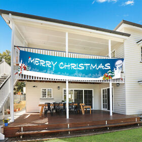 H056-022-a Merry Christmas Outdoor Banner Wall Hanging Home Ornaments A V1