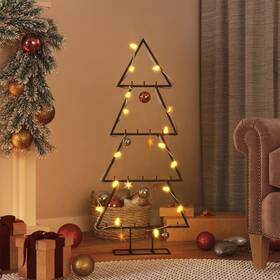 Metal Christmas Tree Black Powder-coated Steel Medium Hooks 721012137035